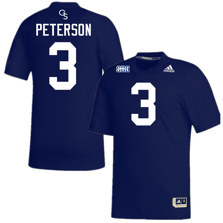 #3 Adrian Peterson Georgia Southern Eagles Jerseys|Apparels Football Stitched-Navy